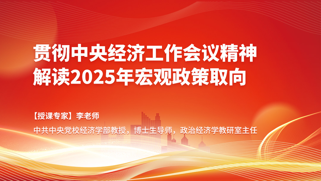 贯彻中央经济工作会议精神，解读2025年宏观政策取向