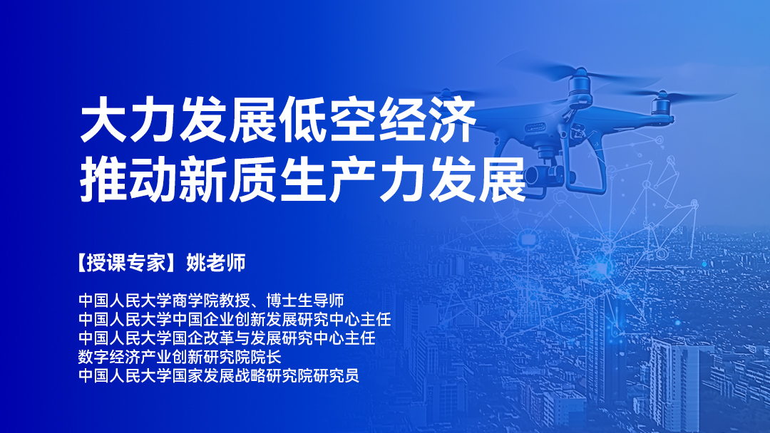 大力发展低空经济，推动新质生产力发展